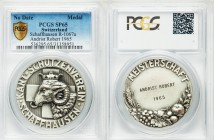 Confederation silver Matte Specimen "Schaffhausen Shooting" Medal 1965 SP65 PCGS, R-1067a. 40mm. 28.22gm. For the Cantonal Shooting Club Championship ...