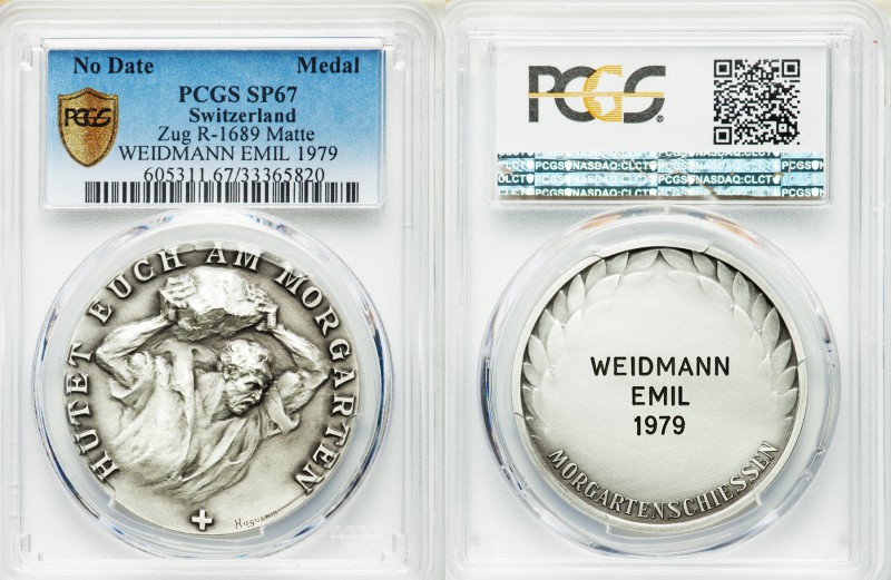 Confederation silver Matte Specimen "Zurich Shooting" Medal ND (1979) SP67 PCGS,...