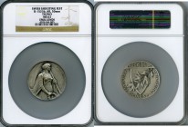 Confederation silver Matte "Ticino - Shooting" Medal ND MS63 NGC, R-1523b. By Huguenin. 50mm. Award for Master Marksman from the Ticino Canton Shootin...