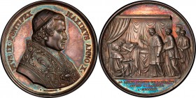 Pius IX silver Specimen Medal Anno X (1855) SP63 PCGS, Rinaldi-49, Modesti (Annuale)-322. 43.4mm. 34.40gm. By G. Girometti. Capped bust right, wearing...