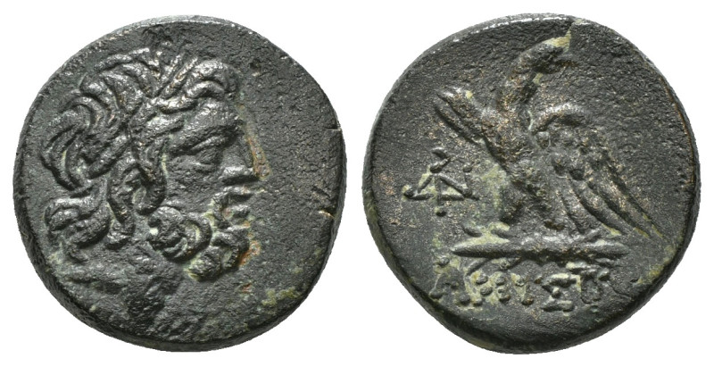 PONTOS. Amisos. Ae (Circa 100-85 BC).
Obv: Laureate head of Zeus right.
Rev: AMI...