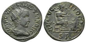 PISIDIA, Antioch, Trebonianus Gallus AD 251-253. AE Obverse: IMP C V(I)MP GALVSSIANO AVG; radiate, draped and cuirassed bust of Volusian, r., seen fro...