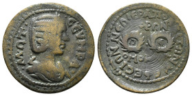 PHRYGIA. Hierapolis. Otacilia Severa (Augusta, 244-249). Ae. Homonoia issue with Ephesus.
Obv: M ΩT CЄVHPA.
Draped bust right, wearing stephane.
Rev: ...