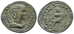 PISIDIA. Amblada. Otacilia Severa, Augusta, 244-249. Tetrassarion Obv: . ⲰΤΑΚΕΙΛΙΑΝ ϹΕΟΥΗΡΑΝ ϹЄΒ Diademed and draped bust of Otacilia Severa set to ri...