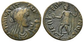 PHRYGIA. Hierapolis. Pseudo-autonomous. Ae (Mid 3rd century).
Obv: IEPAΠOΛEITΩN K EΦECIΩN.
Veiled, laureate and draped female bust right.
Rev: NEΩKOPΩ...