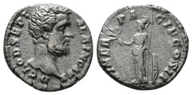 CLODIUS ALBINUS (Caesar, 193-195). Denarius. Rome.
Obv: D CLOD SEPT ALBIN CAES.
Bare head right.
Rev: MINER PACIF COS II.
Minerva standing left, holdi...