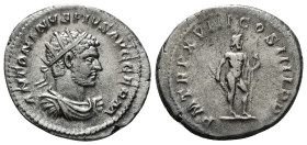 CARACALLA (198-217). Antoninianus. Rome.
Obv: ANTONINVS PIVS AVG GERM.
Radiate, draped and cuirassed bust right.
Rev: P M TR P XVIII COS IIII P P.
Jup...