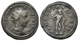GORDIAN III (238-244). Antoninianus. Rome.
Obv: IMP GORDIANVS PIVS FEL AVG.
Radiate, draped and cuirassed bust right.
Rev: VIRTVTI AVGVSTI.
The Farnes...