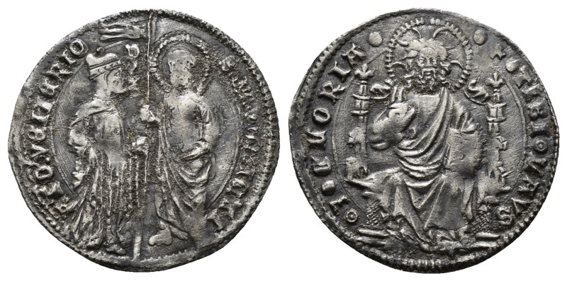 Medieval & World coins ITALY, Venice. 1300-1400 AR grosso Silver
1,67 g - 22,30...