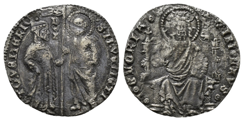 Medieval & World coins ITALY, Venice. 1300-1400 AR grosso Silver
1,29 g - 20,80 ...