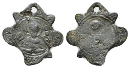 Byzantine bronze pendant.
6,77 g - 28,25 mm