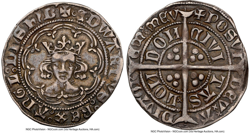 Edward III (1327-1377) 1/2 Groat ND (1361-1369) XF45 NGC, London mint, S-1621. 2...