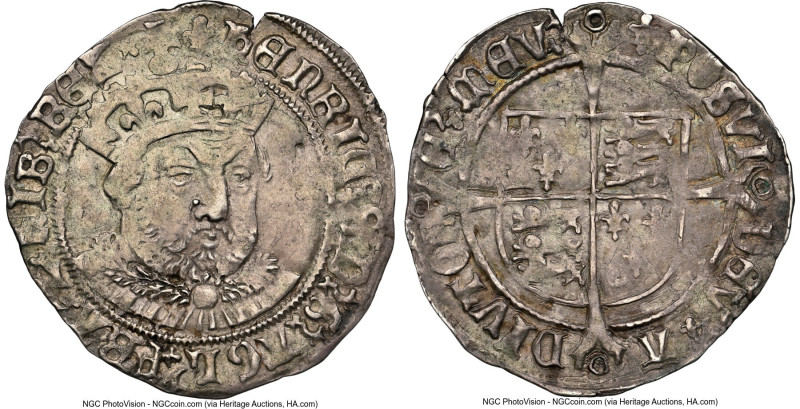 Henry VIII (1509-1547) Groat ND (1544-1547) AU Details (Cleaned) NGC, Tower mint...