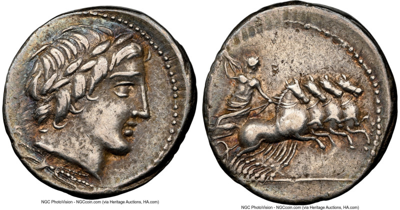 C. Gargilius, Ogulnius, and M. Vergilius (ca. 86 BC). AR denarius (19mm, 10h). N...