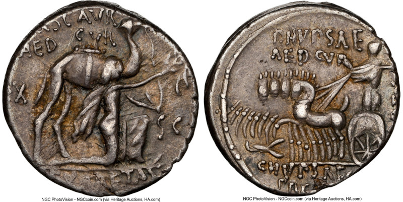 M. Aemilius Scaurus and P. Plautius Hypsaeus (ca. 58 BC). AR denarius (17mm, 4.0...