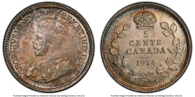 George V silver 5 Cents 1914 MS66 PCGS, Ottawa mint, KM22. HID09801242017 © 2024 Heritage Auctions | All Rights Reserved www.HA.com/TexasAuctioneerLic...