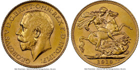 George V gold Sovereign 1913-C MS62 NGC, Ottawa mint, KM20, S-3997. Mintage: 3,715. A quality example from one of the most difficult to acquire and fl...