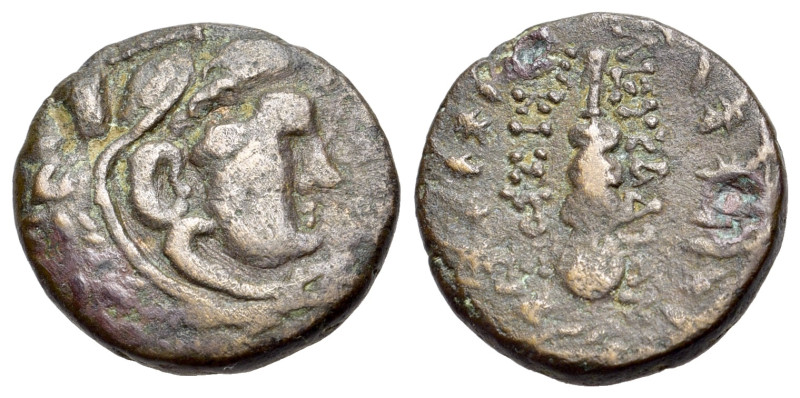 Akarnania, Leukas, 4th century BC. Æ (17mm, 4g, 3h). Demastos(?), magistrate. He...