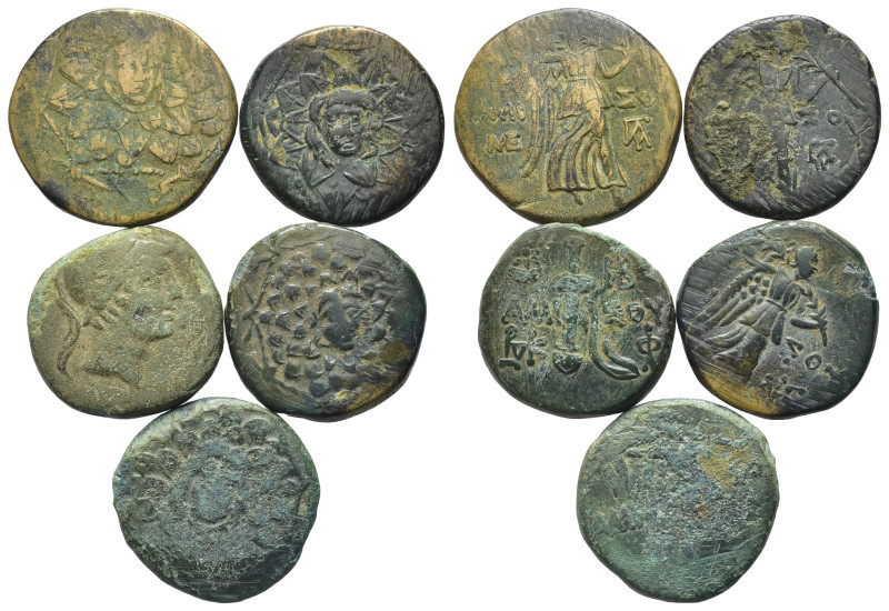 Pontos, Amisos. Lot of 5 Æ greek coins, to be catalog. Lot sold as is, no return...