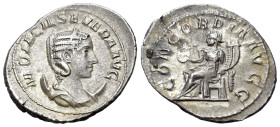 Otacilia Severa, wife of Philip I. AR Antoninianus (24.5mm, 4.03g.), c. 246-247. M OTACIL SEVERA AVG Bust draped r., wearing stephane and on crescent....