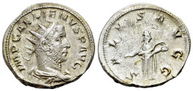 Gallienus (253-268). AR Antoninianus (22mm, 5.24g, 12h). Viminacium, AD 254-255. IMP GALLIENVS P AVG, radiate, draped and cuirassed bust to r. R/ SALV...