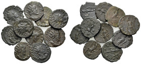 Tetricus. Lot of 10 Æ Imperial coins, to be catalog. Lot sold as is, no return.