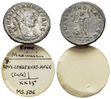 Maximianus Hercules (286-305). Radiate (21mm, 3.92g, 6h). Rome, AD 286. IMP MAXIMIANVS P F AVG, radiate, draped and cuirassed bust r. R/ IOVI CONSERVA...
