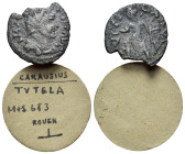 Carausius (286-293). Antoninianus (19mm, 2.70g, 6h). Rotomagus. Radiate and draped bust r. R/Tutela standing left, holding patera over altar and cornu...