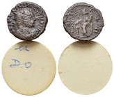 Carausius (286-293). Antoninianus (17mm, 1.90g, 12h). Rotomagus. Radiate and draped bust r. R/Tutela standing left, holding patera over altar and corn...