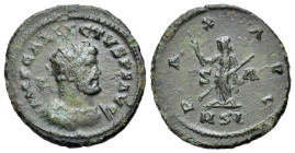 Allectus (293-296). BI Radiate (23mm, 3.96g, 6h). London, AD 293-295. Radiate and cuirassed bust to r. R/ Pax standing to l., holding branch and verti...