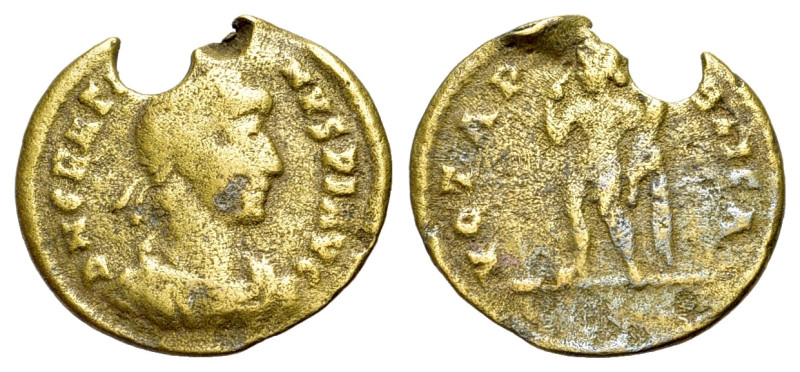 Gratian (367-383). Æ (14mm, 0.88g, 12h). Rome. Pearl-diademed, draped, and cuira...