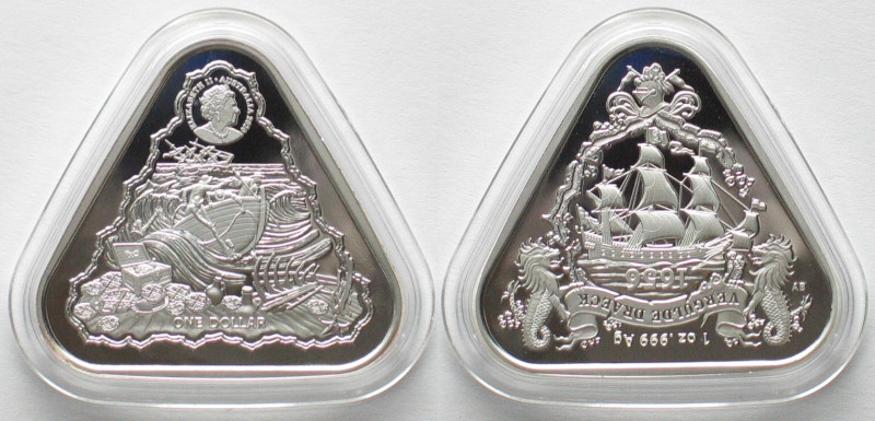 AUSTRALIA 1 $ 2020 Shipwreck series (2) GILT DRAGON silver 1 oz Proof