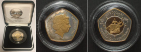 BERMUDA. Piedfort 5 Dollars 2005, Bermuda Quincentennial, silver Proof, RARE! Mintage: 250 pcs.!