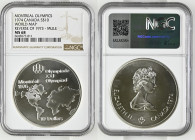 CANADA - MULE ERROR 10 $ 1974 World map OLYMPICS MONTREAL silver NGC MS 68