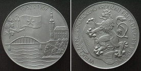 CZECHOSLOVAKIA. Medal 1967, Numismatic Society of Decin, Alu, 52mm, UNC-