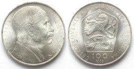 CZECHOSLOVAKIA 100 Korun 1976 VIKTOR KAPLAN silver UNC