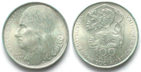 CZECHOSLOVAKIA 100 Korun 1977 VACLAV HOLLAR silver UNC