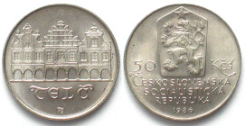 CZECHOSLOVAKIA 50 Korun 1986 TELC silver UNC