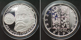CZECH REPUBLIC. 200 Korun 1998, PREMYSL I OTAKAR, silver Proof