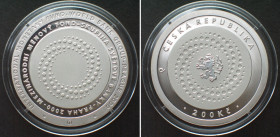 CZECH REPUBLIC. 200 Korun 2000, IMF & World Bank Meeting, silver Proof