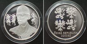 CZECH REPUBLIC. 200 Korun 2002, EMIL HOLUB, silver Proof