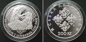 CZECH REPUBLIC. 200 Korun 2002, Saint Zdislava of Lemberk, silver Proof