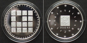 CZECH REPUBLIC. 200 Korun 2004, EU accession, silver Proof