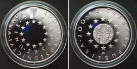CZECH REPUBLIC. 200 Korun 2009, Presidency of the European Union, silver Proof