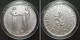 CZECH REPUBLIC. 200 Korun 2010 Marriage of John & Elizabeth of Bohemia, silver BU