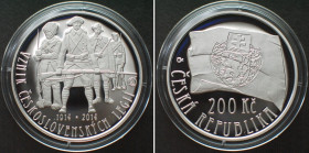 CZECH REPUBLIC. 200 Korun 2014, Czechoslovak Legions, silver Proof