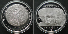 CZECH REPUBLIC. 500 Korun 2014, JIRI KOLAR, silver, Proof