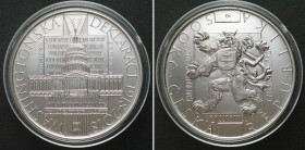 CZECH REPUBLIC. 500 Korun 2018, WASHINGTON DECLARATION, silver, BU
