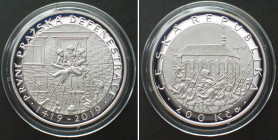CZECH REPUBLIC. 200 Korun 2019, First Defenestration of Prague, silver Proof