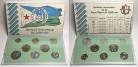 DJIBOUTI 1997 BU MINT SET, VERY RARE! Mintage: 350 pcs. !!!